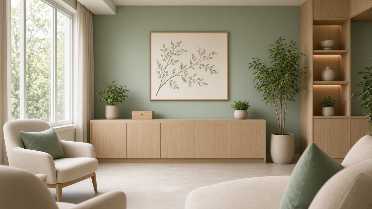 Calm welcoming therapy space — soft natural light